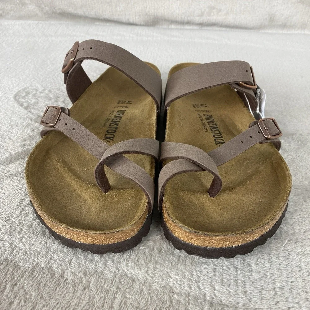 Birkenstock Mayari Sandals Womens US 10 EU 41 Mocca Birko-Flor Regular Fit NEW